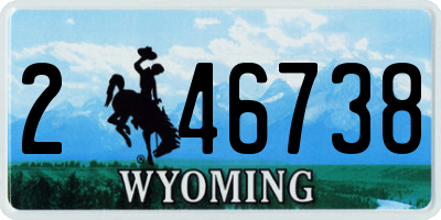 WY license plate 246738