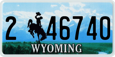 WY license plate 246740