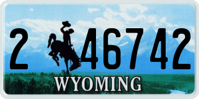 WY license plate 246742