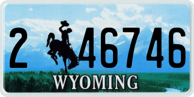 WY license plate 246746