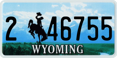 WY license plate 246755