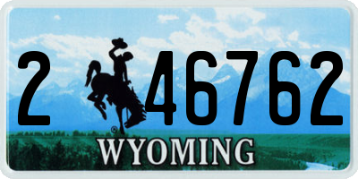 WY license plate 246762