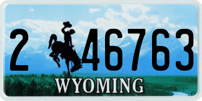 WY license plate 246763