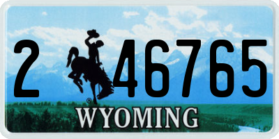 WY license plate 246765