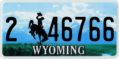 WY license plate 246766