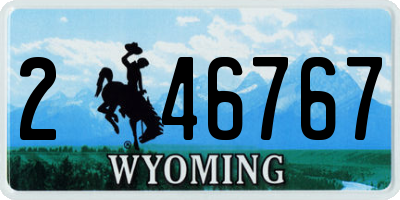 WY license plate 246767