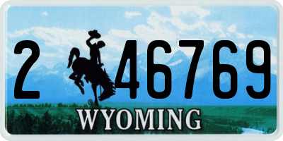 WY license plate 246769