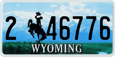 WY license plate 246776