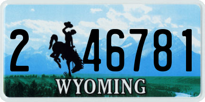 WY license plate 246781