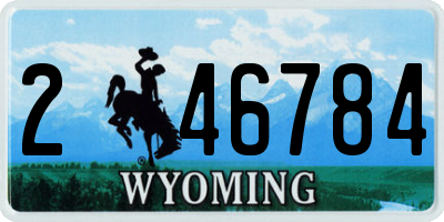 WY license plate 246784