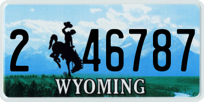 WY license plate 246787