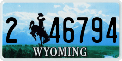 WY license plate 246794