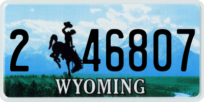 WY license plate 246807