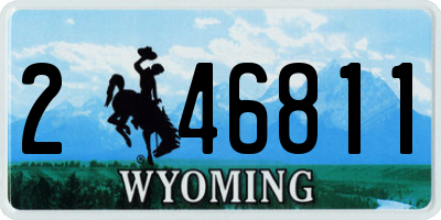 WY license plate 246811