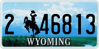 WY license plate 246813