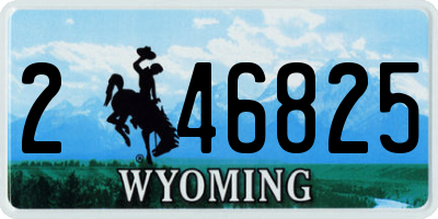 WY license plate 246825
