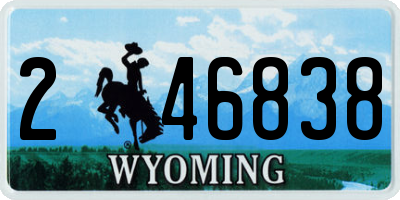 WY license plate 246838
