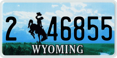 WY license plate 246855