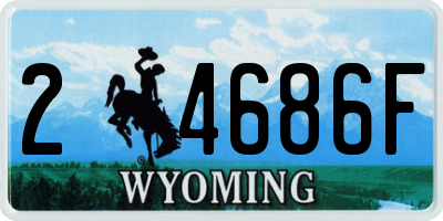 WY license plate 24686F