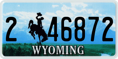 WY license plate 246872