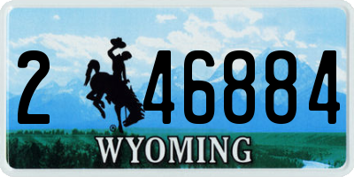 WY license plate 246884