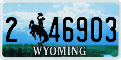 WY license plate 246903