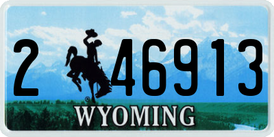 WY license plate 246913