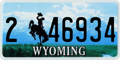 WY license plate 246934