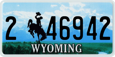 WY license plate 246942