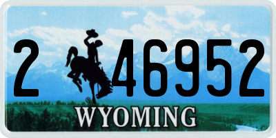 WY license plate 246952