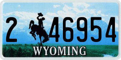 WY license plate 246954