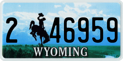 WY license plate 246959