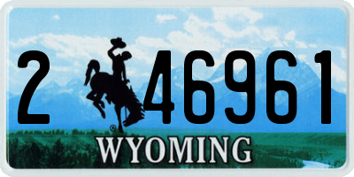 WY license plate 246961