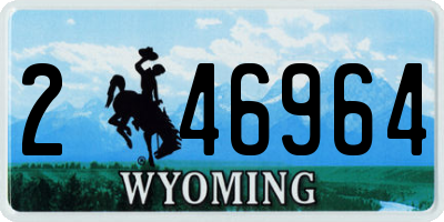 WY license plate 246964