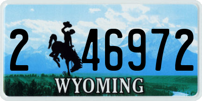 WY license plate 246972
