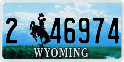 WY license plate 246974