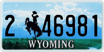 WY license plate 246981