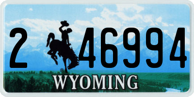WY license plate 246994