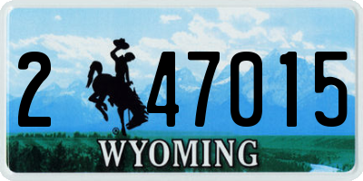 WY license plate 247015