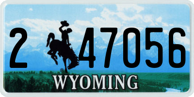 WY license plate 247056