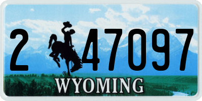 WY license plate 247097
