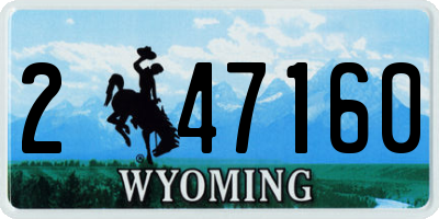 WY license plate 247160