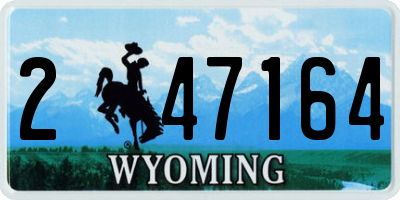 WY license plate 247164