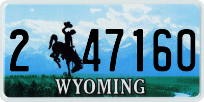 WY license plate 24716O