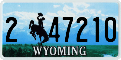 WY license plate 247210