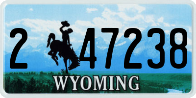 WY license plate 247238