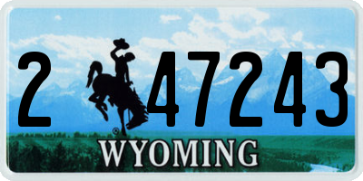 WY license plate 247243