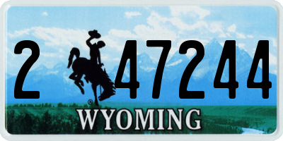 WY license plate 247244