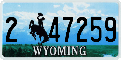 WY license plate 247259