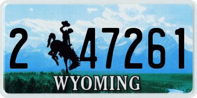 WY license plate 247261
